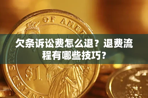 北京欠条诉讼费怎么退？退费流程有哪些技巧？